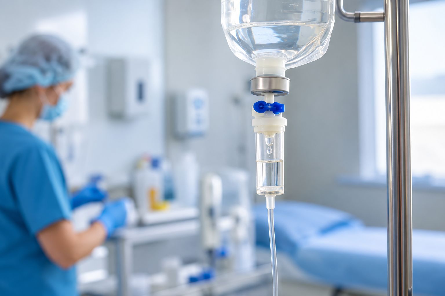 Капельница с Цераксоном — инфузионная система в процедурной